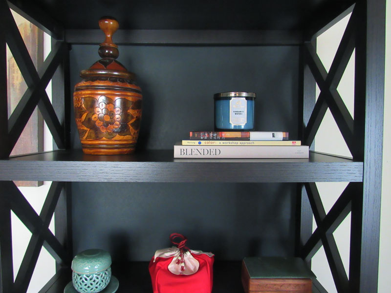 Passport by Design Passport by Design: Kelcy Jenkins Shelves Featuring Items from Her Travels Interior Design Inspired by Travels Fig Linens and Home