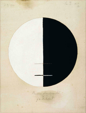 Hilma af Klint painting, Buddha's Standpoint in the Earthly Life, No. 3a.  1920