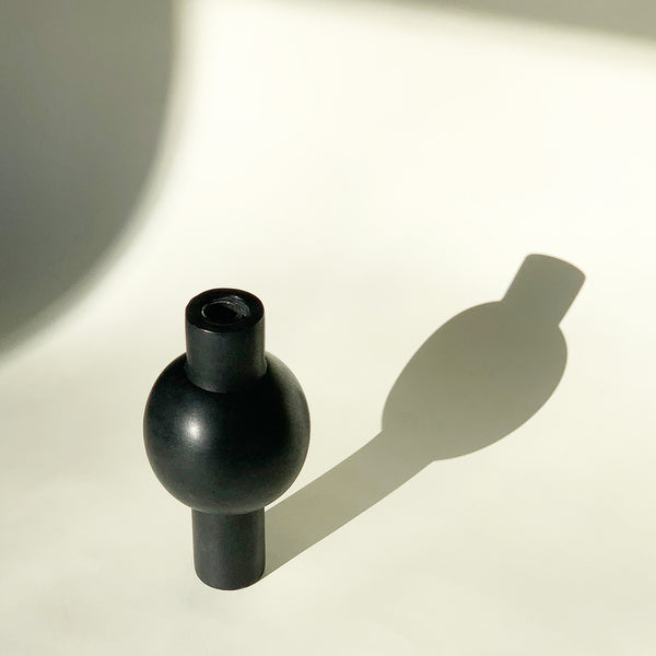Image of M+A NYC Black Soapstone Keyhole Vase