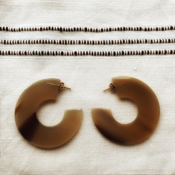 Image of M+A Horn Hoop Earrings