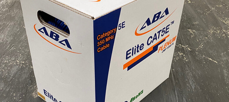 cat5e plenum cable in box