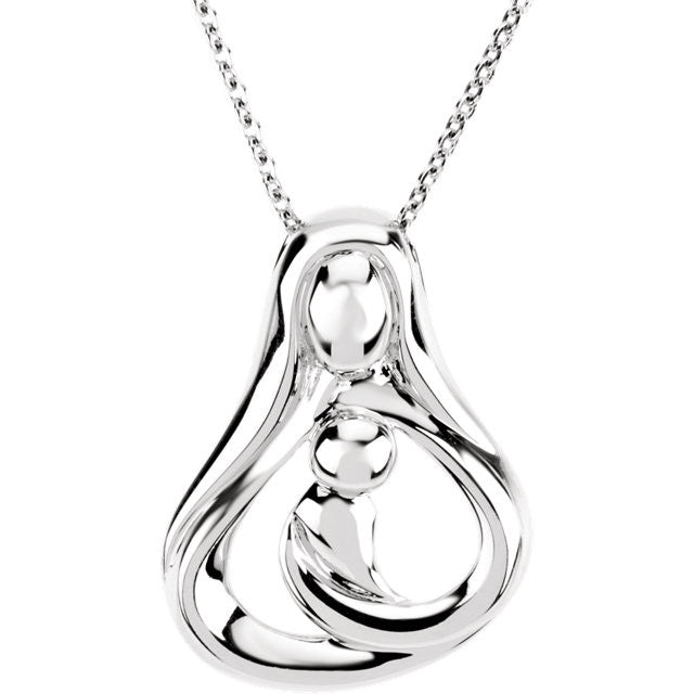 sterling silver mothers necklace