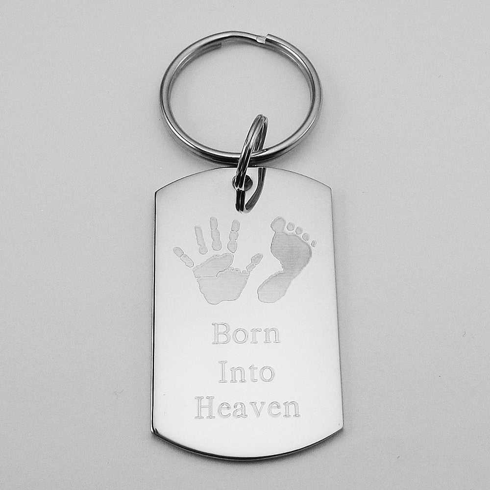 Footprints in the Sand Keychain, Wristlet Keychain, Birthday Gift