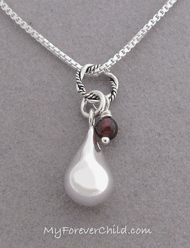 Teardrop Pendant Cremation Ash Memorial jewelry - Forever Fused