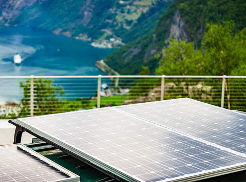 There are solar panels designed for istallation or portability for RVs