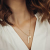 Bar Circle Dangled Link Chain Necklace