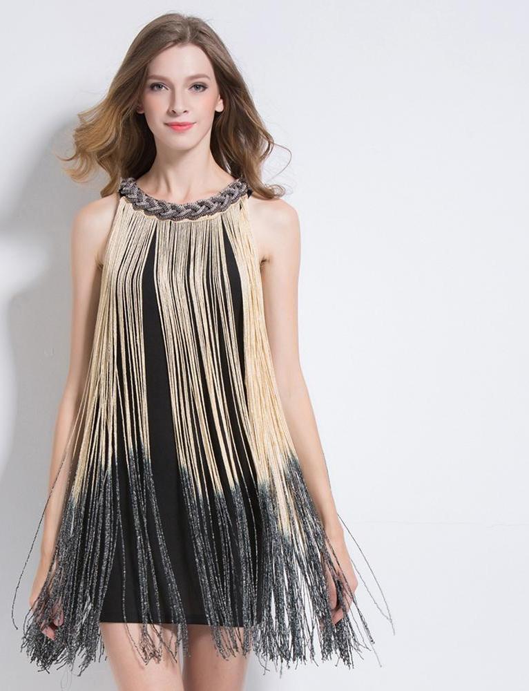 halter neck flapper dress