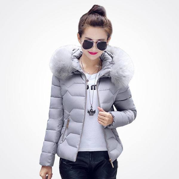 Fur Collar Cotton-padded Jacket