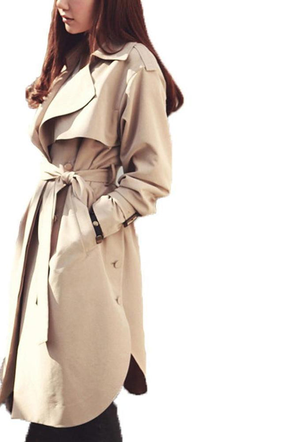 new spring fashion/Casual women's Trench Coat long Outerwear loose clo