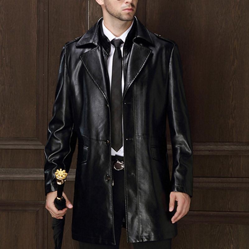 New Arrival Men's Genuine Leather Jacket Men Coat Brand Men Leather Bo