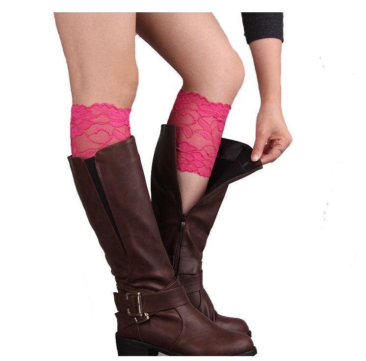 ladies boot socks with lace