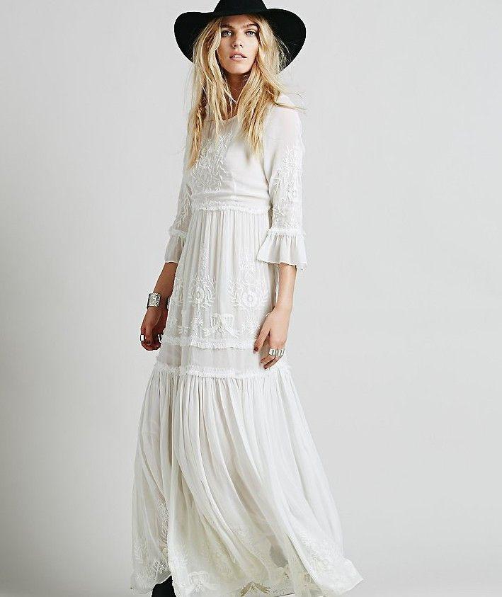 beach maxi dress with sleeves