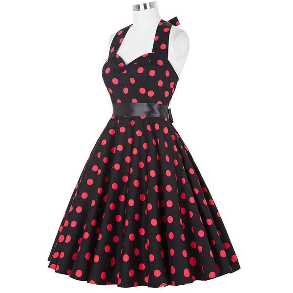 Retro Rockabilly Pinup Halter Dress