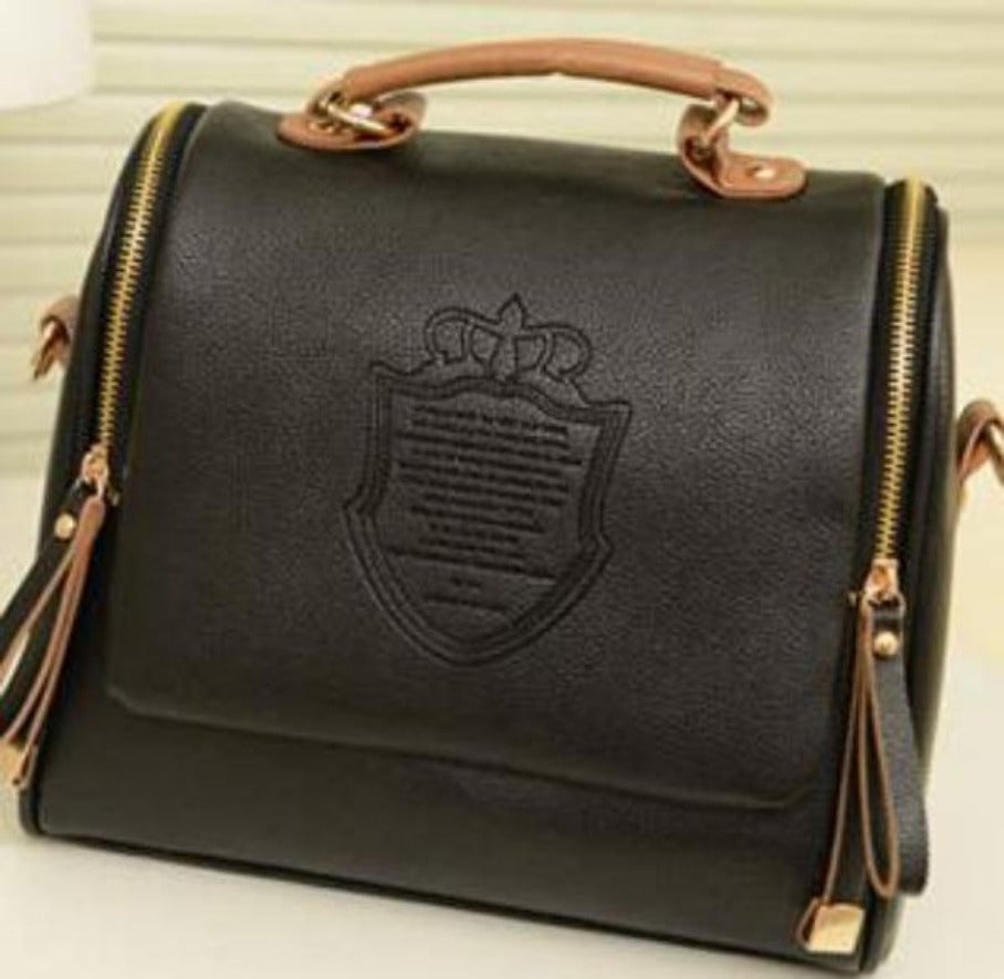 Women bag simple wild handbag New England crown shoulder messenger bag