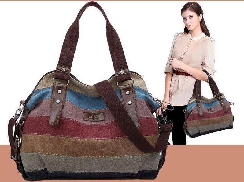 Canvas handbags top quality women shoulder bags designer totes casual