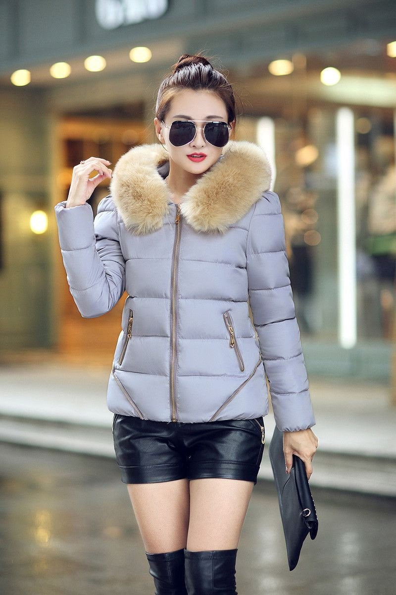 Fur Collar Cotton-padded Jacket