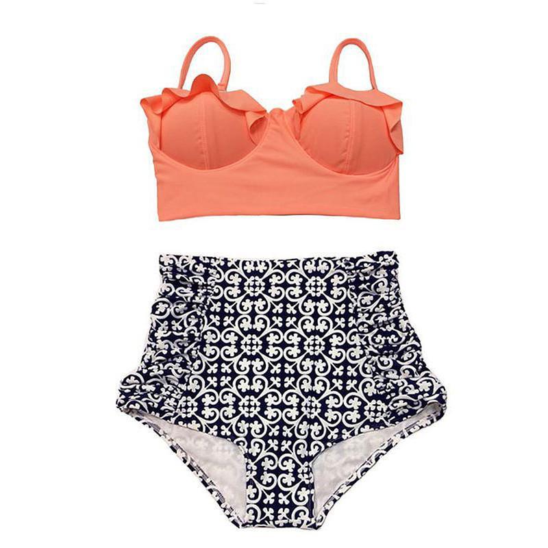 High Waist Push Up Plus Size Swimwear