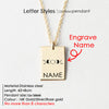 Personalized Name Letters Engraving Box Customized Necklace