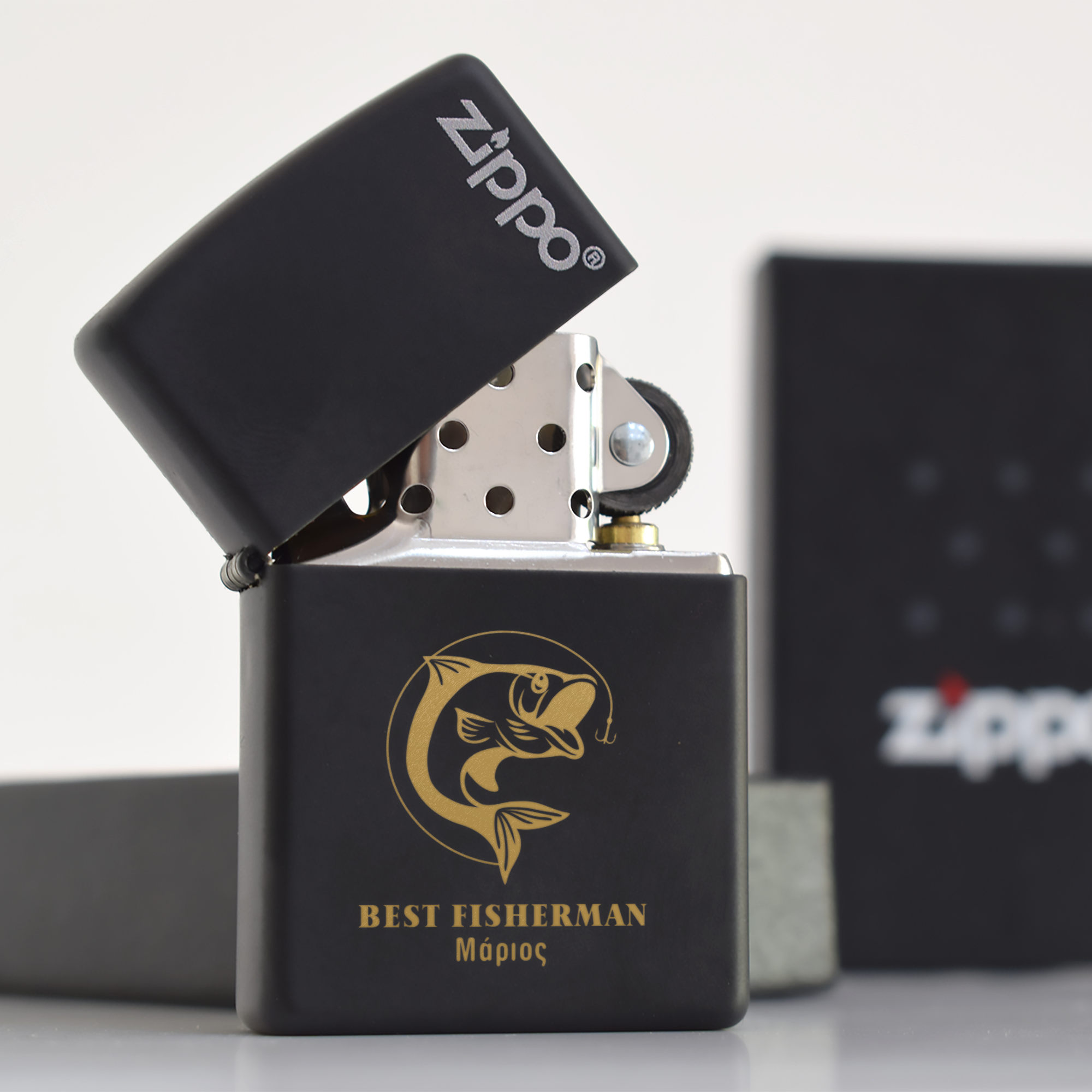 Personalize Zippo® Angler Fischer With Your Desired Engraving