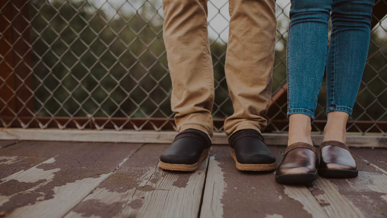 women wearing clogs