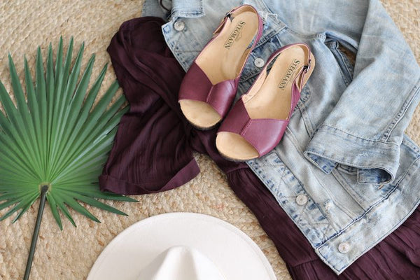 Louisa Slingback with a denim jacket.