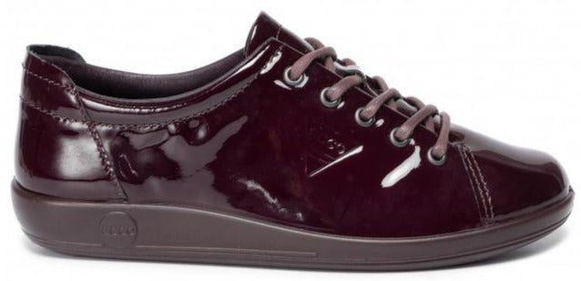 Ecco Soft 2.0 Ladies Fig Patent Laced 