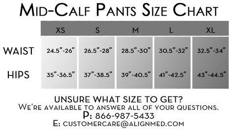 Mid-Calf Pants Size Chart - Alignmed