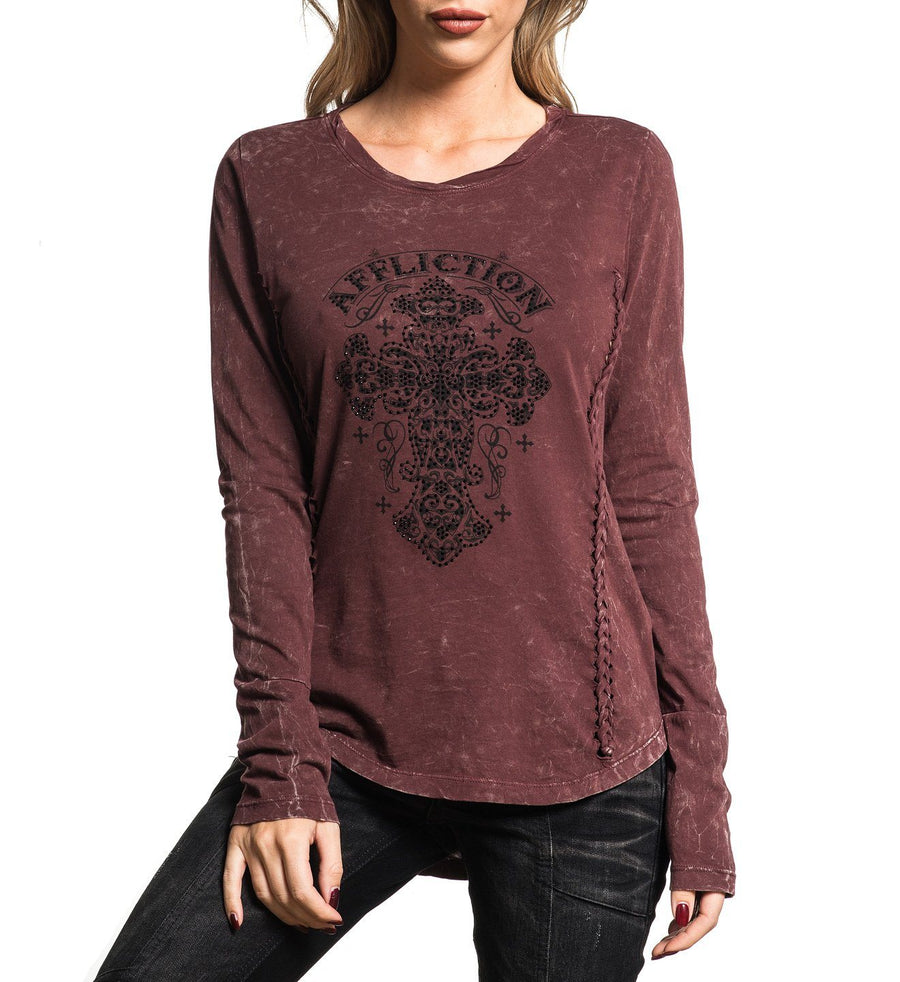Long Sleeve Shirts for Women - Long Sleeve Tops for Women - Affliction ...