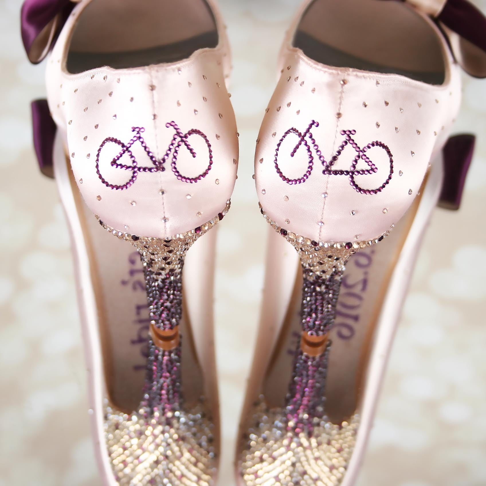 box heel wedding shoes
