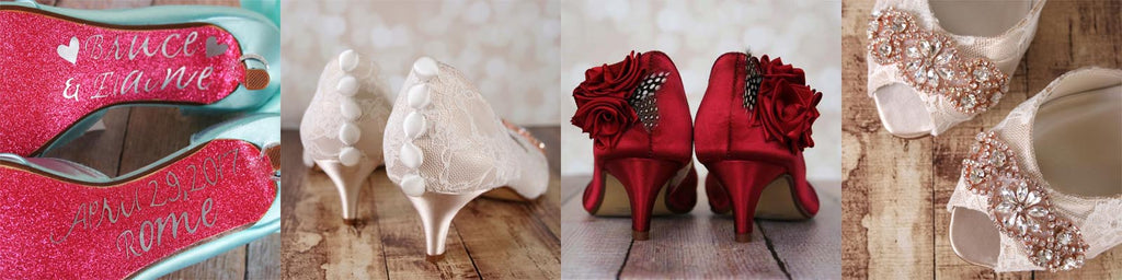 Abby Low Heel Wedding Shoes High Price Point Custom Wedding Shoes Ellie Wren