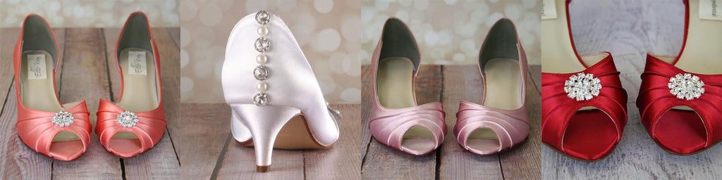 Abby Low Heel Wedding Shoes Bride On A Budget Custom Wedding Shoes Ellie Wren