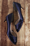 Low Heel Wedding Shoes Navy Blue Custom Wedding Shoes Ellie Wren