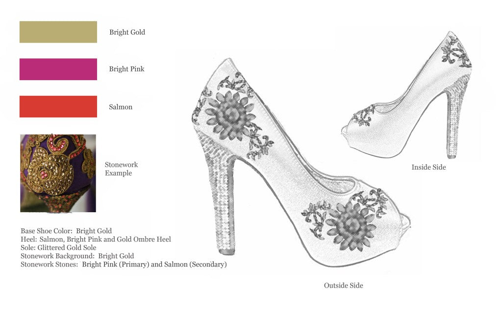 Indian Wedding Shoes: Custom Wedding Shoes Designed for an Indian Wedding Celebration