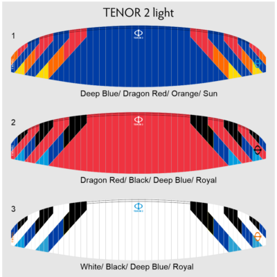 PHI Tenor 2 Light Paraglider Serial Colours