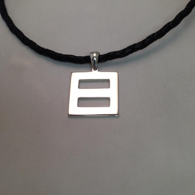 'Equality' Pendant Large on Leather