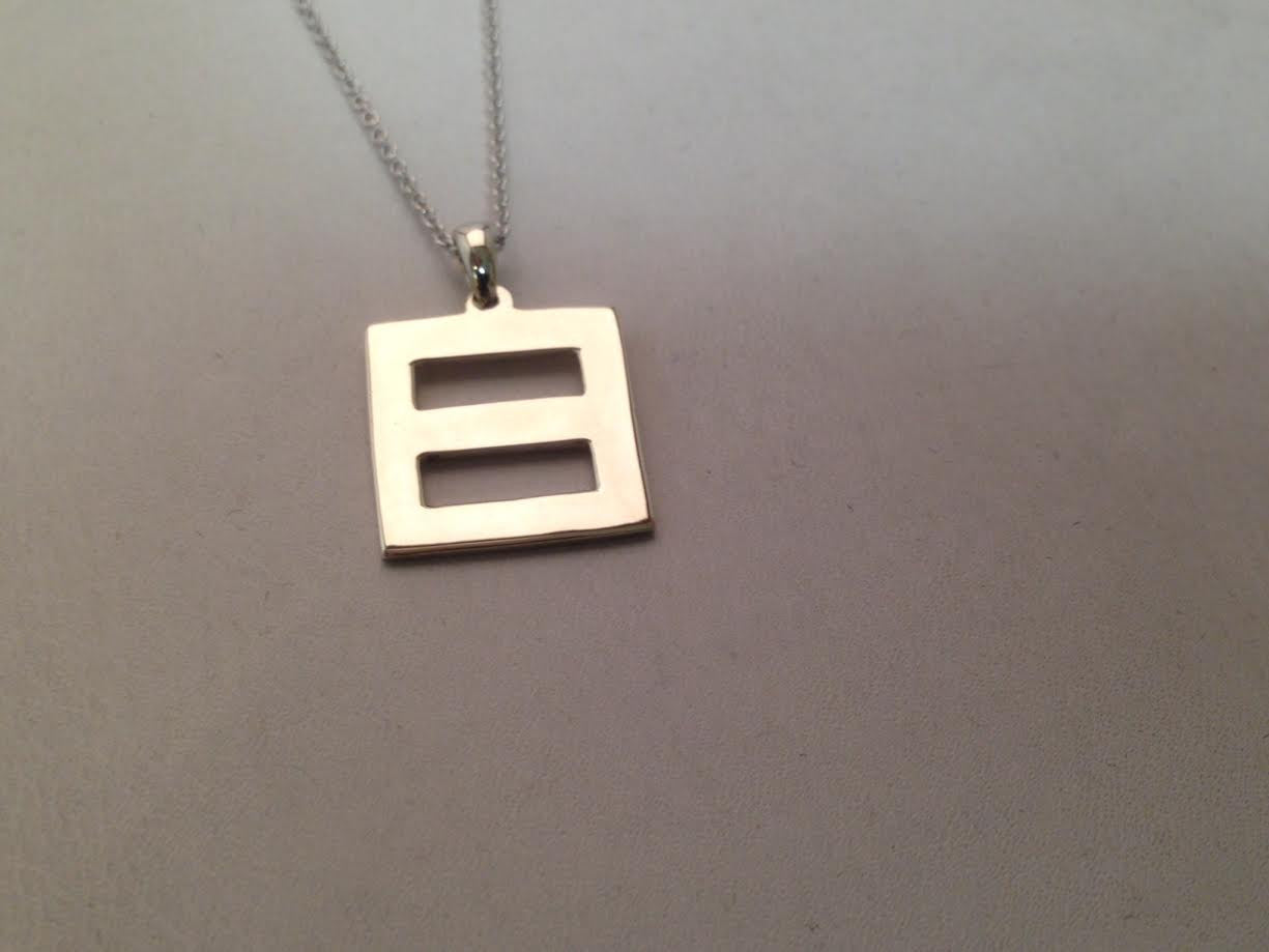 'Equality' Pendant 14-Karat White Gold