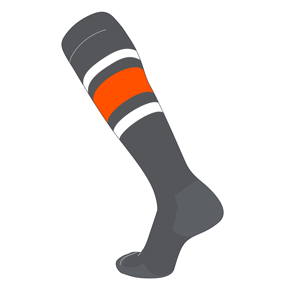 White/Orange Striped Socks