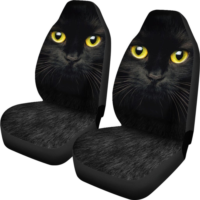 Inspirational Black Cat Car Seat Covers (Set Of 2)