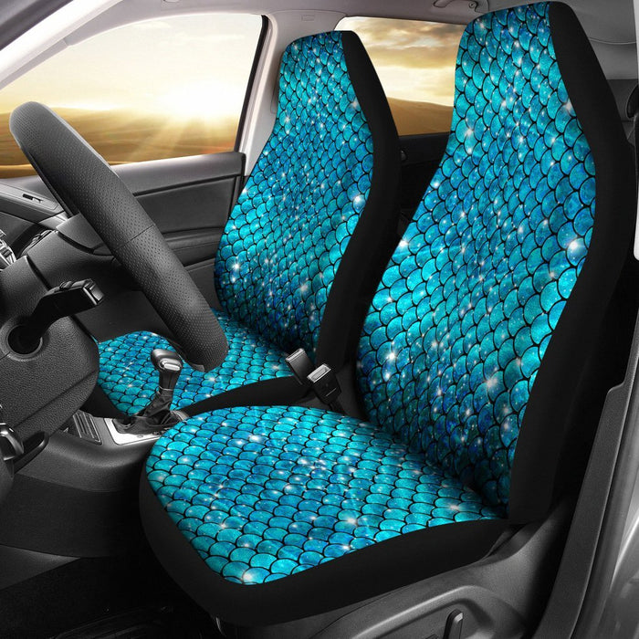 Sparkly Mermaid Scale Car Seat Covers Set Of 2