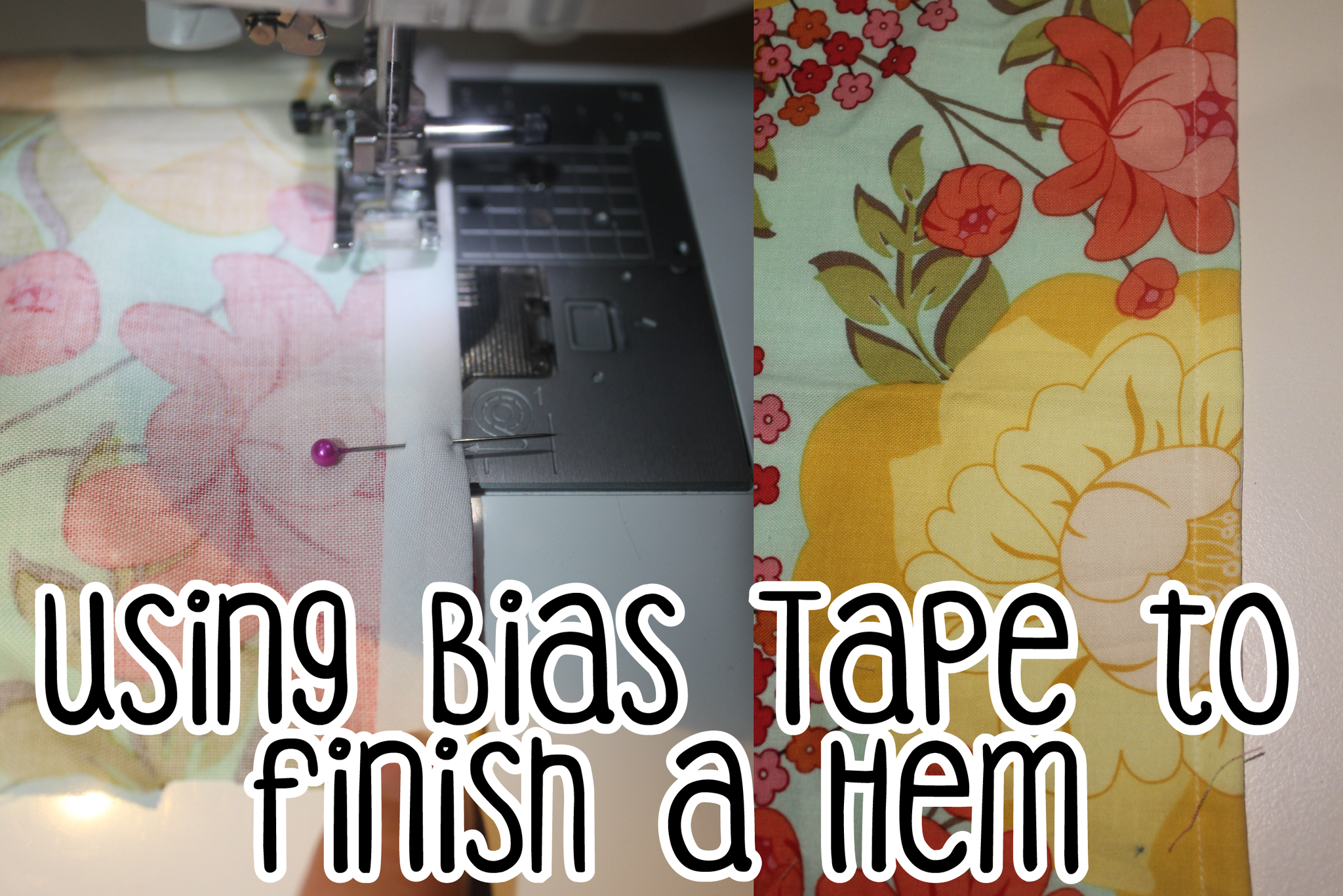 Using bias tape to finish an edge Tadah Patterns + Sewing