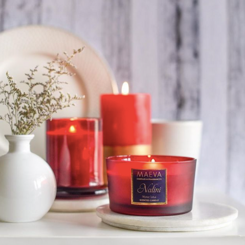 Red scented candles