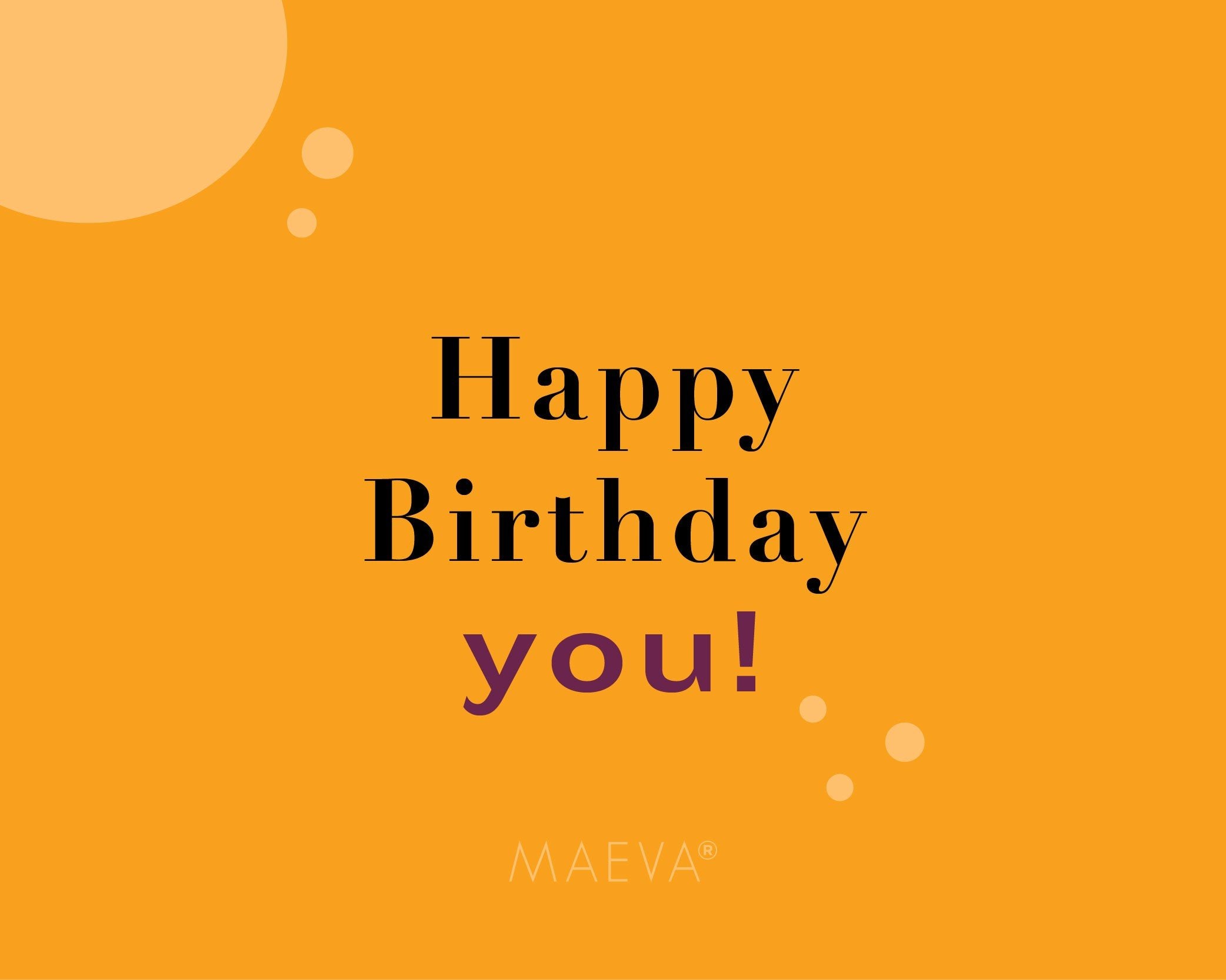 Happy Birthday E-gift Card - The Maeva Store