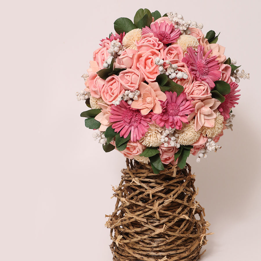 Pink Dried Flower Bouquet | Natural Dry Flower Bouquet – The Maeva ...