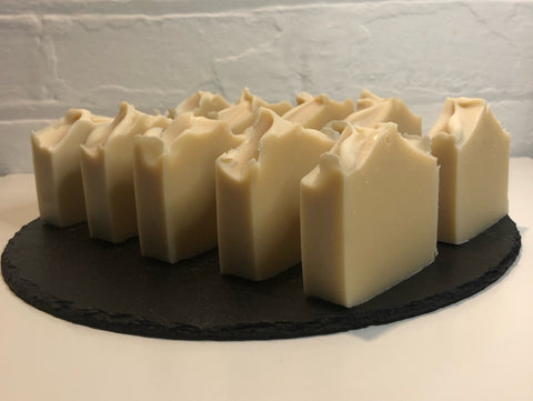 Finished bars of goat's milk soap