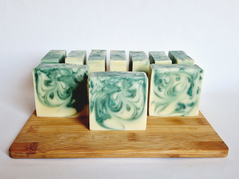 Finished cucumber soap bars