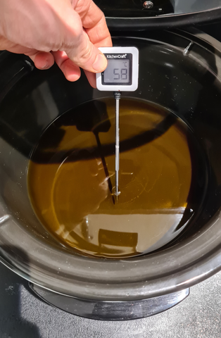 Testing temperature for hot process soap making