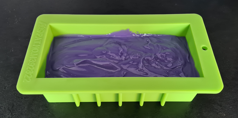 Pouring soap into a mould