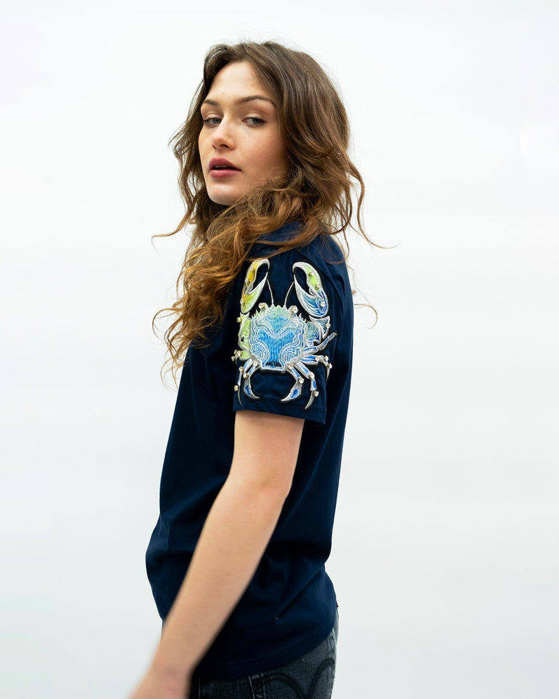 Crab Patch T-Shirt in French Navy