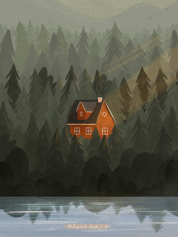 Norway red house by Raahat Kaduji