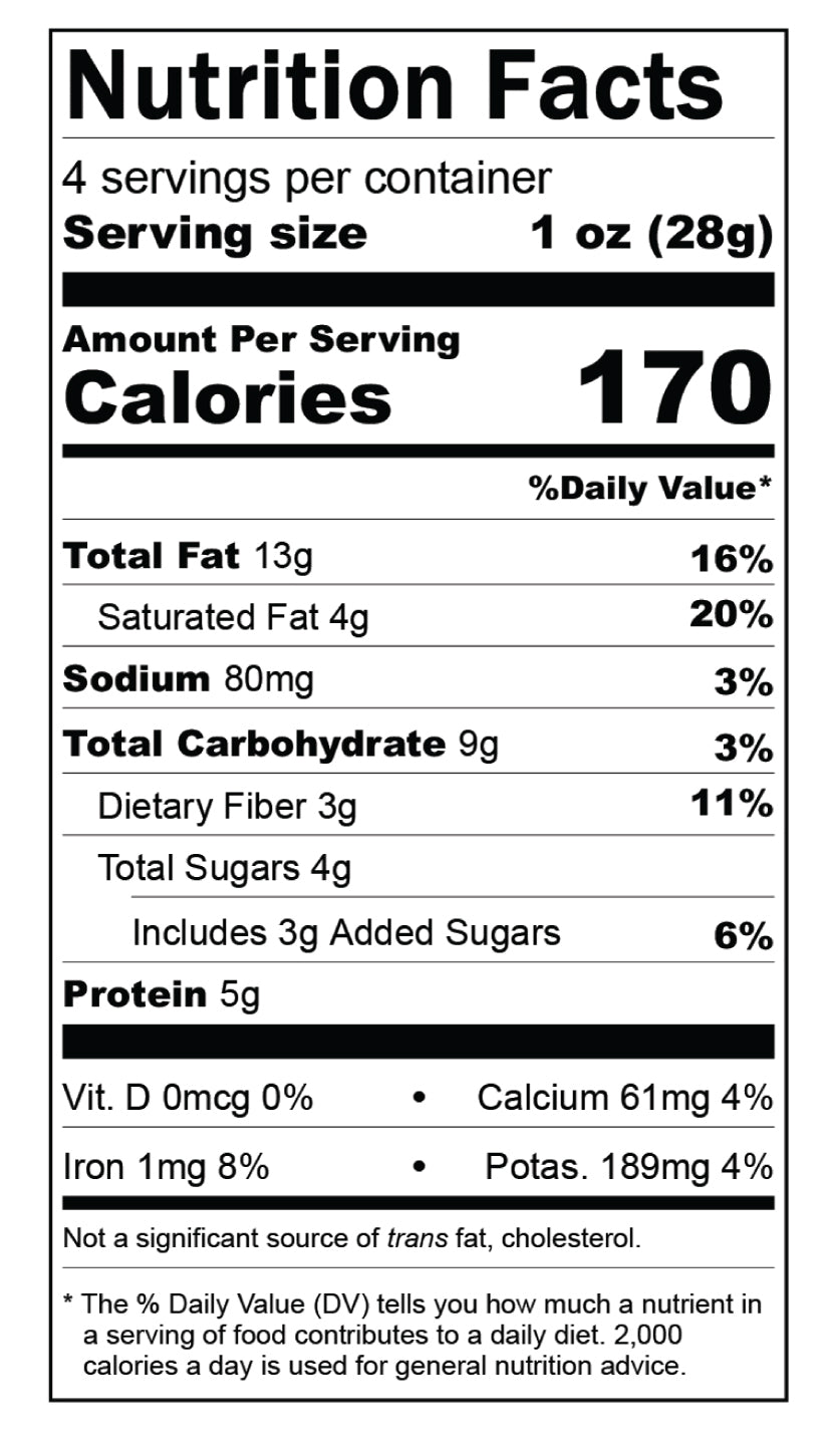 Nutrition label